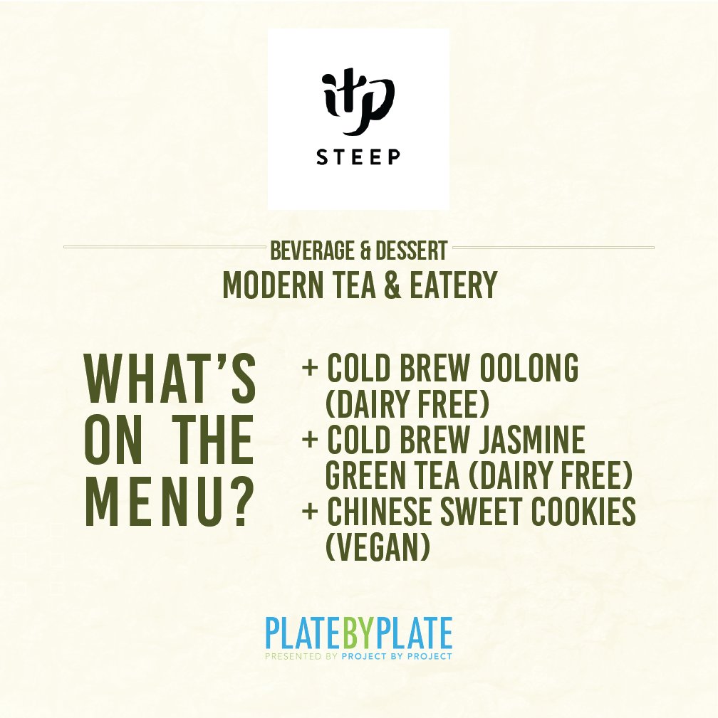 Are you excited for Steep's cold brew oolong and jasmine tea? We are! Don't miss Steep's tea and desserts at Plate by Plate 2022!

Plate by Plate is LESS THAN A WEEK AWAY! 🔗ow.ly/3a4250HWafp

#PbPLA #PbP #PbP_sustainability #PlateByPlate #AnnualTastingBenefit #SteepLA