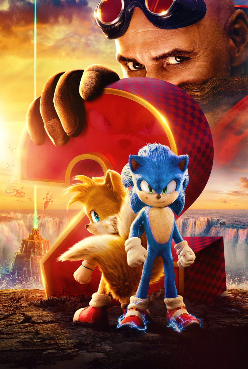 PostersTextless's tweet image. The most recent poster for #SonicMovie2 (without text)