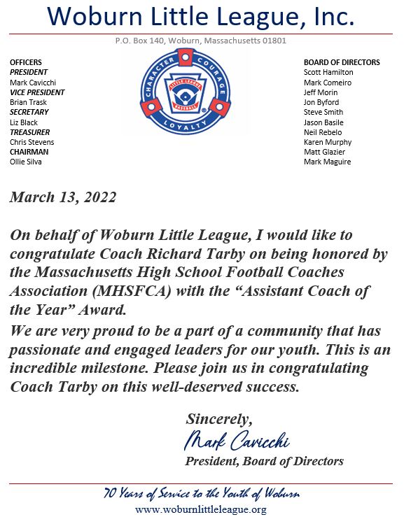 Woburn Little League (@woburn_ll) on Twitter photo 