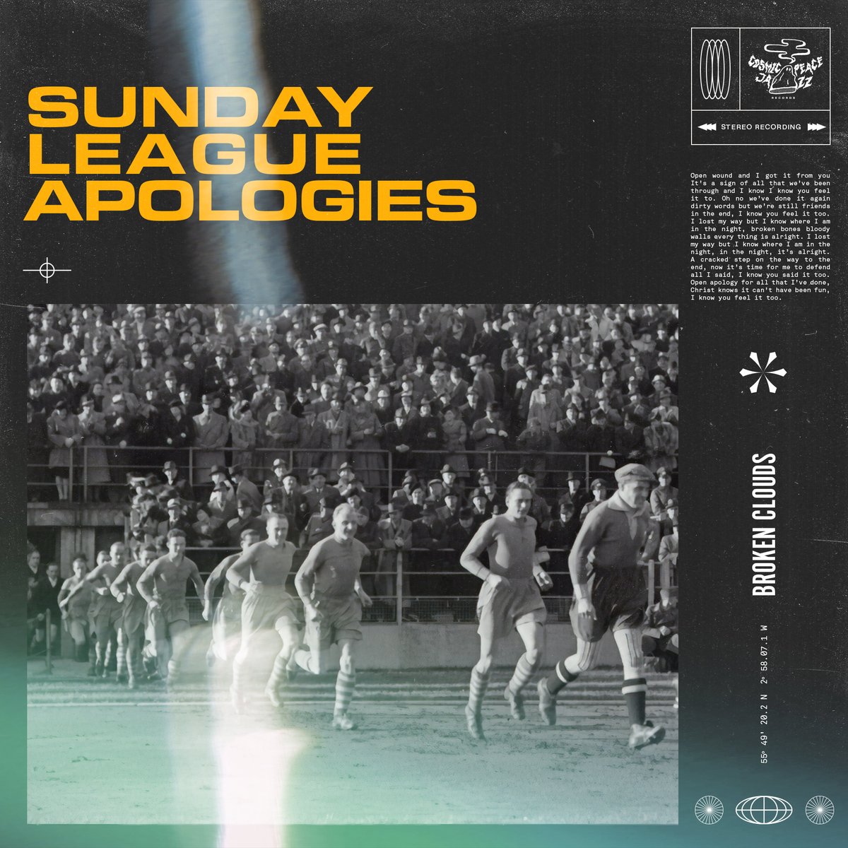 New single 'Sunday League Apologies' our 17.03.22