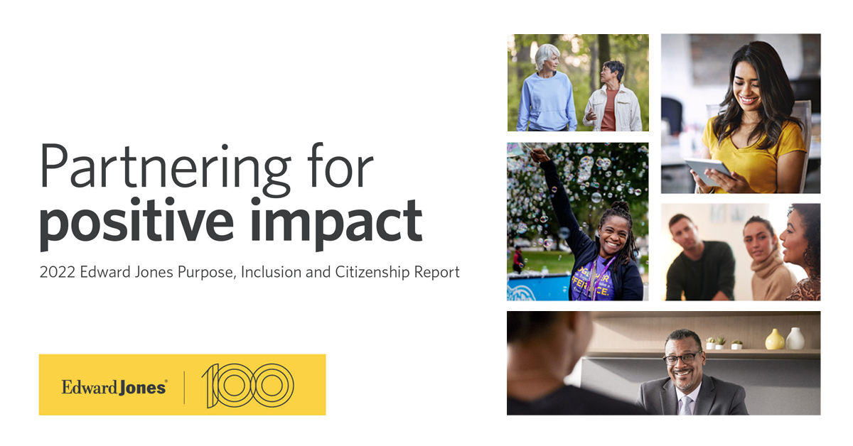 EdwardJones's tweet photo. The Purpose, Inclusion and Citizenship Report highlights some of the many ways Edward Jones partners to bring our purpose to life. https://t.co/OB4fu4Dnip https://t.co/vnGYxTdrp2