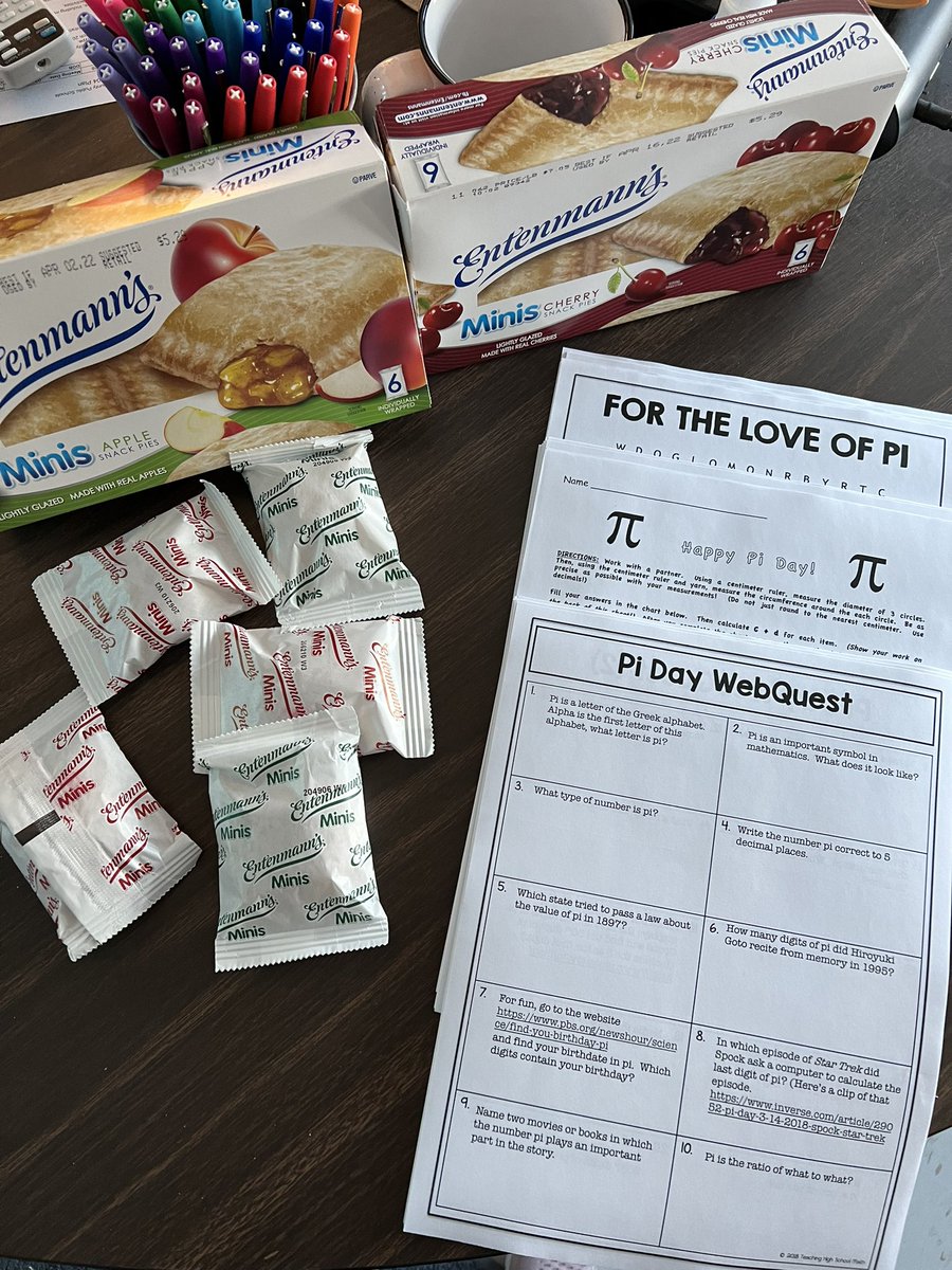 How else do you celebrate Pi Day? Learning more about the number Pi and getting to eat pie of course. Happy Pi day! <a href="/CFESRedBirds6th/">CFESRedBirds6th</a> <a href="/CFESRedBirds/">Cardinal Forest ES</a> <a href="/mrsfmdrake/">Felicia Drake</a> #PiDay #iteachmath