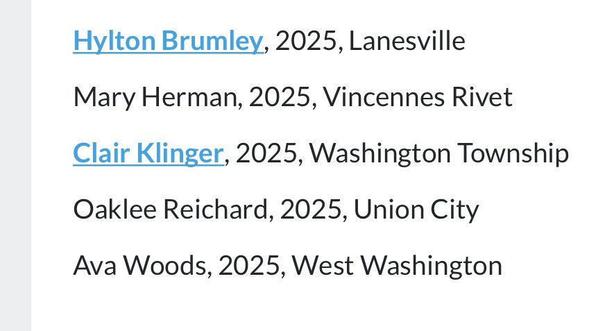 BrumleyHylton's tweet photo. Thank you @PGHIndiana for the 1A Honorable Mention! @LanesvilleGBB @INEliteDrive25 @mvmt_institute https://t.co/SVT7K0xiyY
