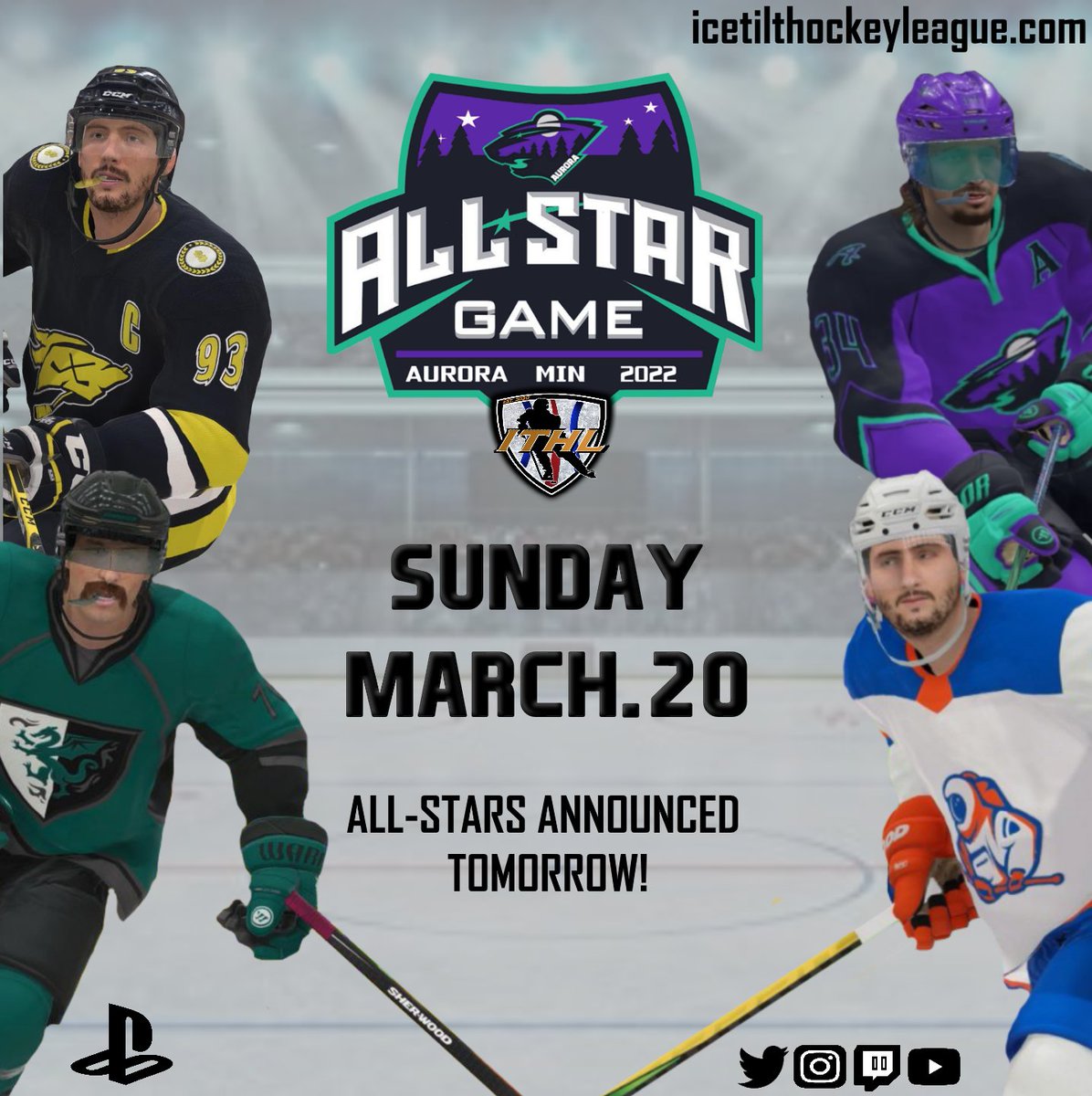 ALL-STAR WEEK! ⭐️

The S9 All-Star Game hosted by <a href="/Aurora_Hky/">Aurora</a> is this SUNDAY at 9:45 EST!

This event will be an opportunity for some of the league's best players to showcase their skill in front of the entire league!

All of the All-Stars will be announced tomorrow. 😯