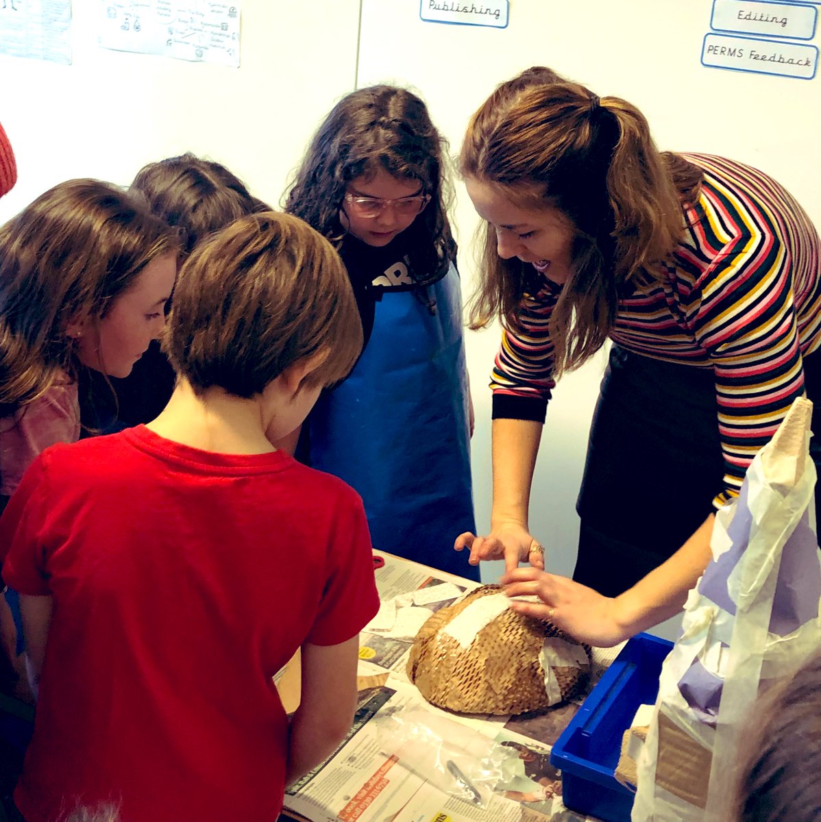 racgreco's tweet photo. I strongly believe that our today sculptures are made not just in Mod Roc and cardboard but they are made of dreams, intuitions, smiles, cooperation, enthusiasm, attention 
Together We Can… 
Super #artclub at @Mayflower_MCA https://t.co/ZfU3zlz0Og