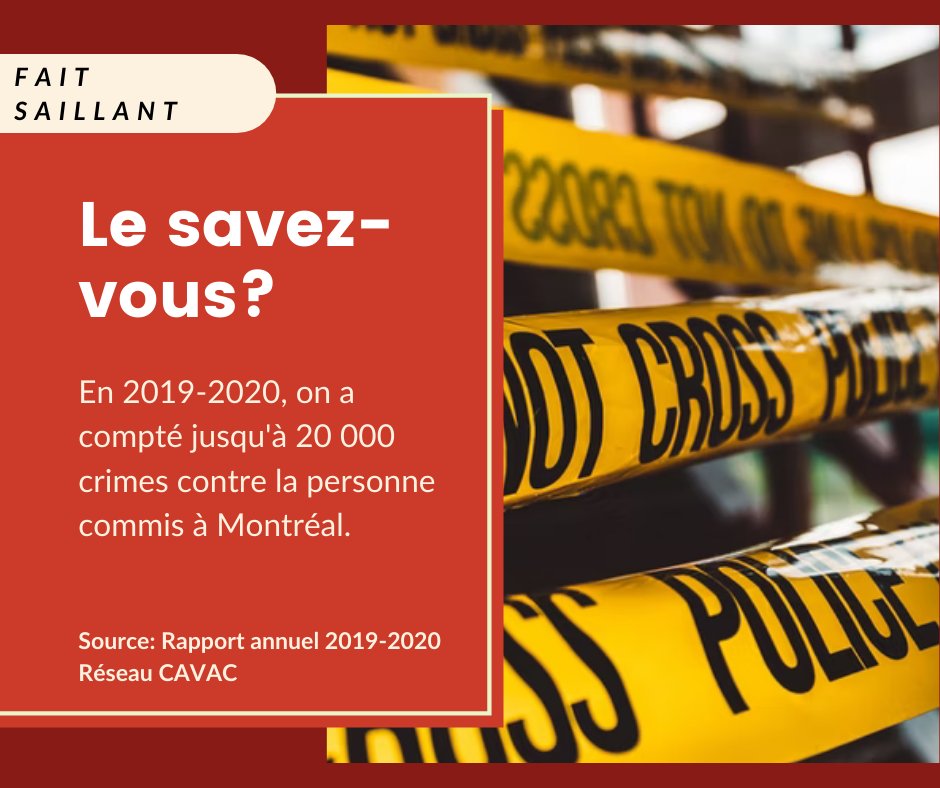 Victima_balado's tweet photo. ���Le savez-vous❓
En 2019-2020, on a compté jusqu'à 20 000 crimes contre la personne commis à Montréal. https://t.co/MUPuQx2cMH