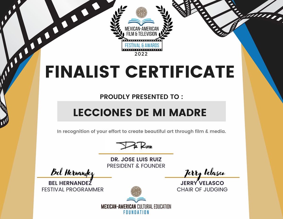 Today is a great day because we learned our film will have the opportunity to screen at the @mexamcef Film Festival in May !! An organization we all look up to and what an amazing event ahead ! 🙏🏼🎞 #latinxFilm #latinxCreators #latinxTalent #beyondStereotypes #beyondColorism