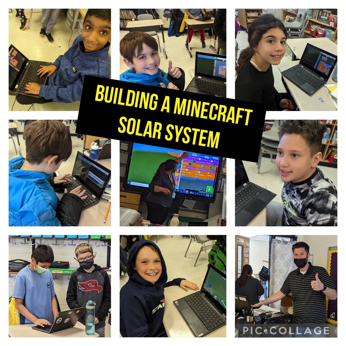 LisainManila's tweet photo. Today @LCPSLegacy  @JLoganMcIntoshV and @regratz87 helped the #FRIENDlyfourthies start building their Solar Systems in Minecraft. @LCPSEdTech is awesome!!! https://t.co/Wad0yKKi6E
