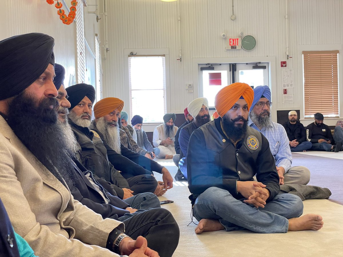 SikhMCCanada's tweet photo. The day blissfully concluded with the Bhog of #SehajPath, followed by Kirtan, Dhadi Varran, Ardaas, Club Members meeting & Langar.
The Path was to celebrate #SikhNewYear #NanakshahiSammat554 and seek blessing for the entire riding community for the upcoming riding season 2022. https://t.co/O8KstwqEgZ