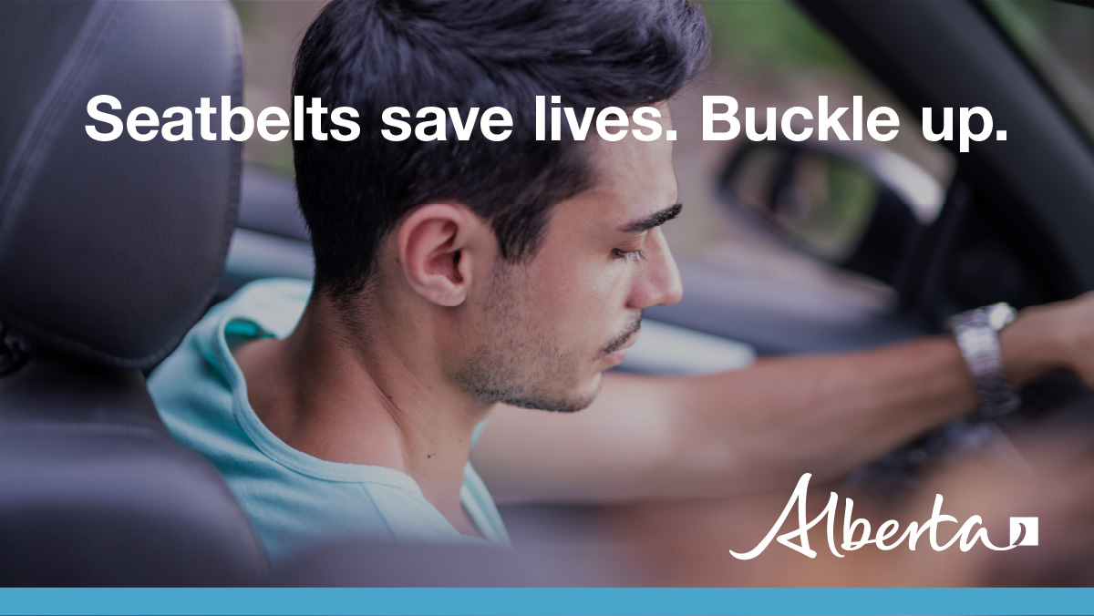 What’s holding you back?  Protect yourself by wearing your #seatbelt. 
#ABRoads #BuckleUp