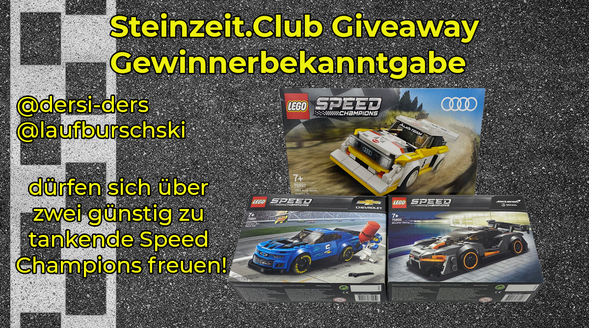 SteinzeitClub's tweet photo. Das Gewinnspiel ist ausgelost und die Gewinner stehen fest: dersi_ders und laufburschski dürfen jetzt günstig ihre Speed Champions volltanken ;)

#giveaway #auslosung #gewinnerbekanntgabe #lego
#Communitywunschgewinn #Wunschgewinn https://t.co/bIS6vBR9Oj