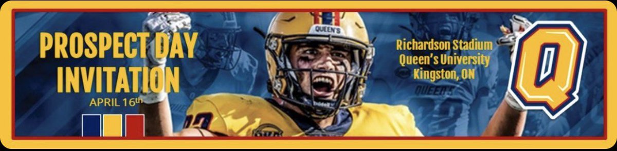 Thank you <a href="/Queens_Football/">Queen's Football</a> for the prospect day invitation, can’t wait to attend! <a href="/coachbech/">Coach Bech</a> <a href="/CoachNezQU/">Coach Nesbitt</a>