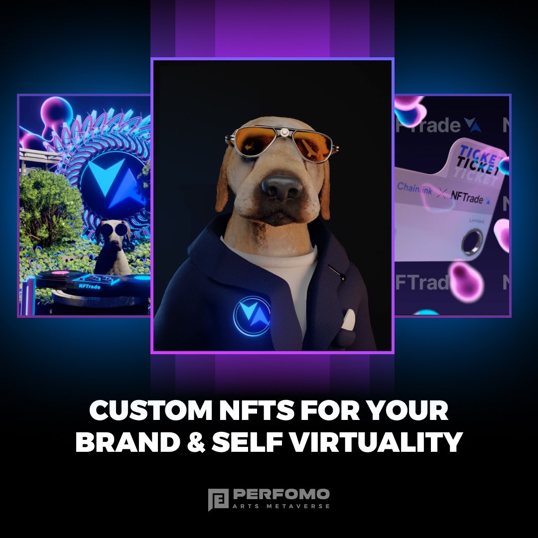 Perfomo_io's tweet photo. Sharing with #NFTCommunity our set of 3d #NFTartwork, exclusively designed for our partners @NFTradeOfficial

Perfomo creates unique 2d and 3d assets for brands &amp; Metaverses. Write in comments below if you want to build your own virtuality with us.

#3d #3dart #nftart #nftartist https://t.co/4hbINVrj51