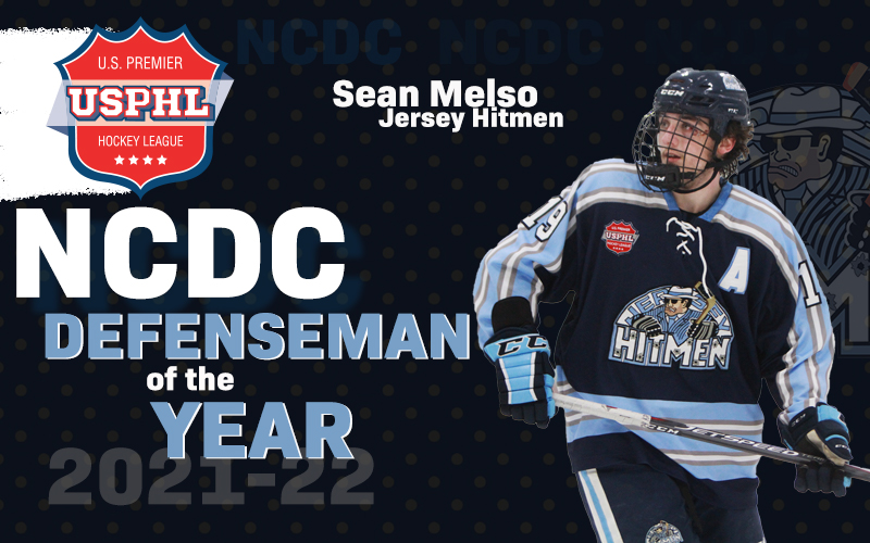 USPHL's tweet photo. The first in our series of #NCDC Award-Winner Features looks at 2021-22 Defenseman Of The Year Sean Melso of the @NJHitmen.  

We will be presenting new NCDC 2021-22 Award-Winners every two days leading up to the #DineenCup Championship series.

https://t.co/y8X7FF2LJ8 https://t.co/d38sQdhLgT