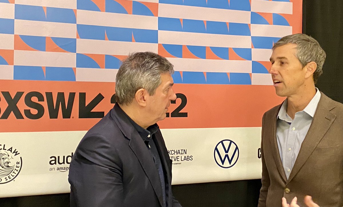EUAmbUS's tweet photo. Also a pleasure to meet with ⁦@BetoORourke⁩ at #SXSW2020. We discussed the opportunities for EU-U.S.-Texas cooperation in all fields, including  in responding to Putin and his brutal aggression in Ukraine. https://t.co/jpcdwrfdEW