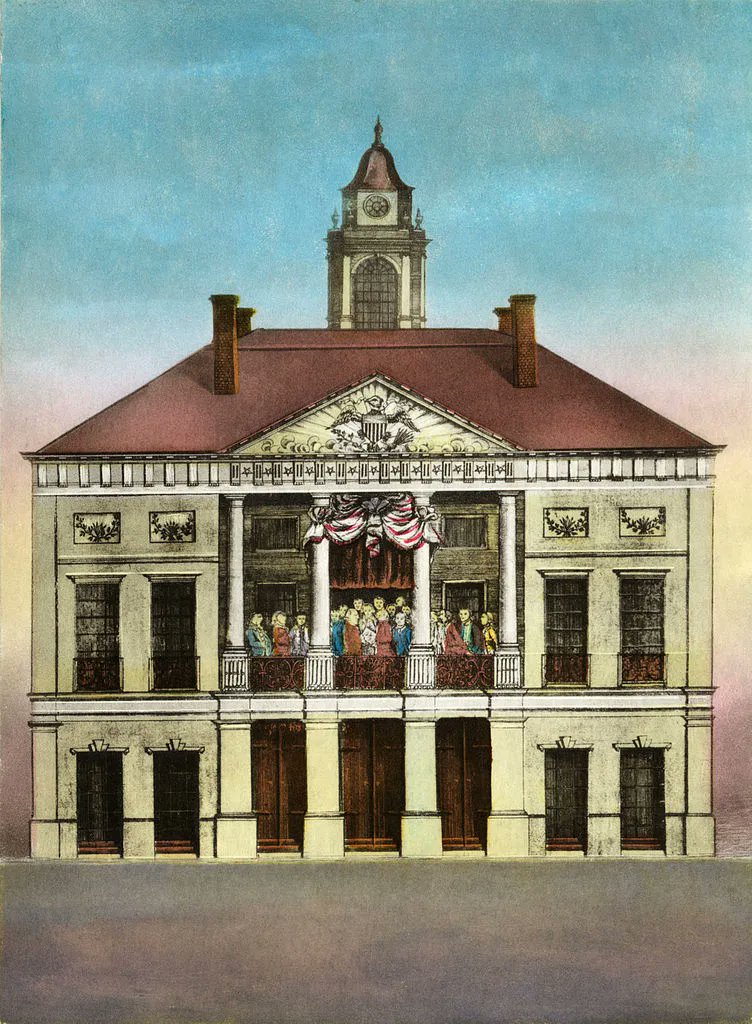 JMMontpelier's tweet photo. #OTD 1789, #JamesMadison took his seat in the #FirstCongress. During this time, he ghostwrote Washington’s inaugural, drafted the Bill of Rights, and helped devise the plan that moved the capital from NYC to DC. (Are you singing #TheRoomWhereItHappens yet?)
Federal Hall, LoC https://t.co/KFBwPAWpFp