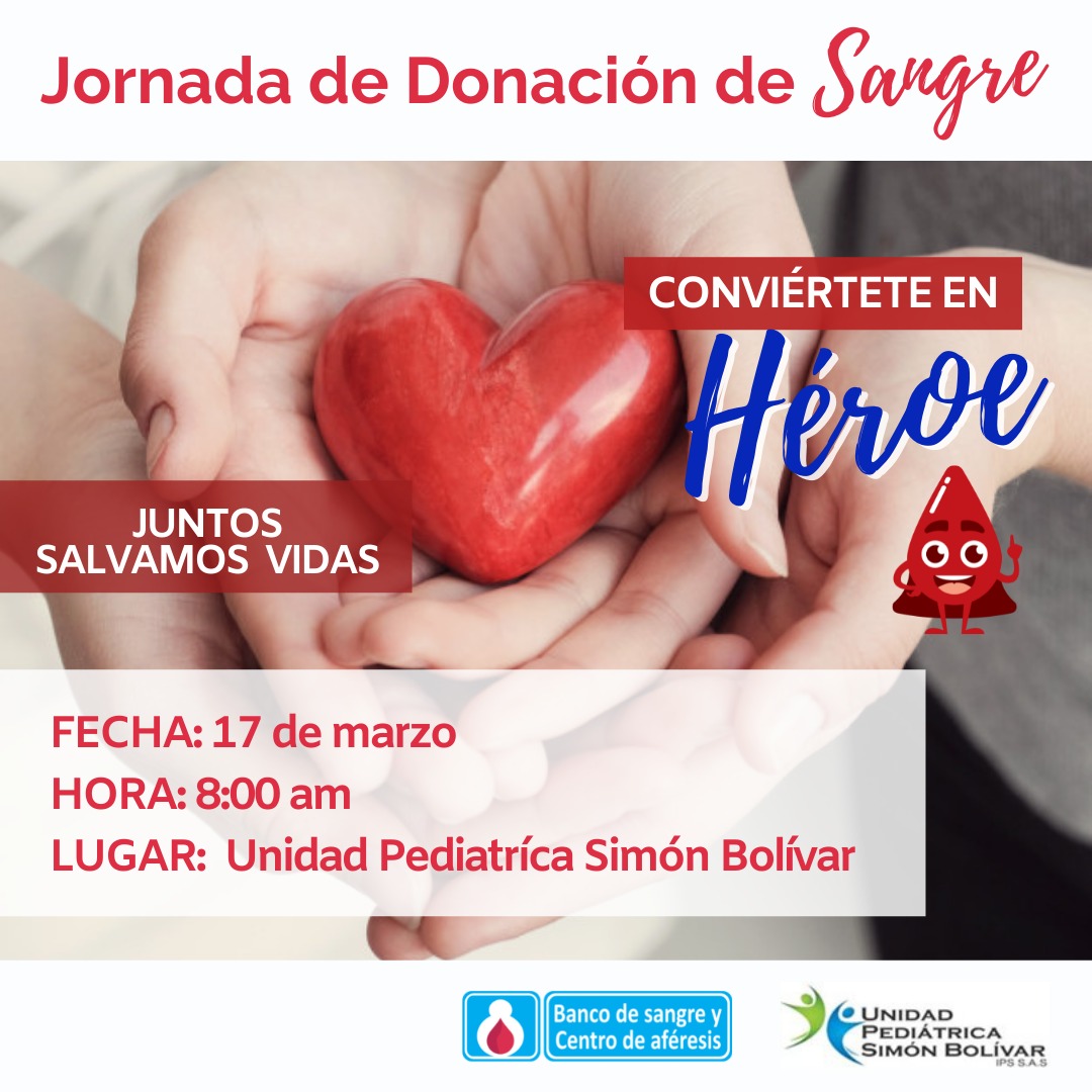 CIEValledupar's tweet photo. Es el momento de salvar vidas. Dona Sangre
Jornada de Donación
📆 17 de marzo
🕑 8:00 am
📍Unidad Pediátrica Simón Bolívar. https://t.co/UQu7u3MD8D