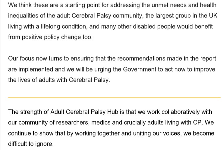 upmovement_cp's tweet photo. Here are our reflections regarding the  All Party Parliamentary Group (APPG) on CP, that we sponsored together with @SCOPE - published today.
#APPGonCP 
#CPAwarenessMonth
#fulllifeparticipation
#StampOutTheGap
#disabilityrights
#healthinequality
#medtwitter
#researchtwitter https://t.co/qbhSJJDvFA
