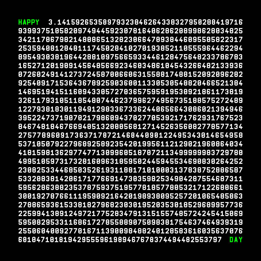 WIRED's tweet image. Happy #PiDay! Here in the US, the date 3.14 reflects one of mathematics' most well-known constants. If you live outside of the US, the best Pi Day is July 22, (or 22/7) which is a fairly nice fractional representation of pi.

🎨: Jacqui Vanliew