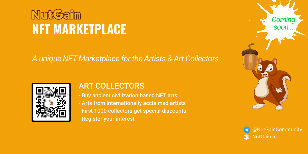 kumar_pd9's tweet photo. ⚡️🔥NutGain NFT Marketplace is about to be launched... ⚡️⚡️
🎁First 1000 art collectors will get special discount🔥⚡️
#NUTG #NutGain #NFT https://t.co/ps4aE6rdlZ