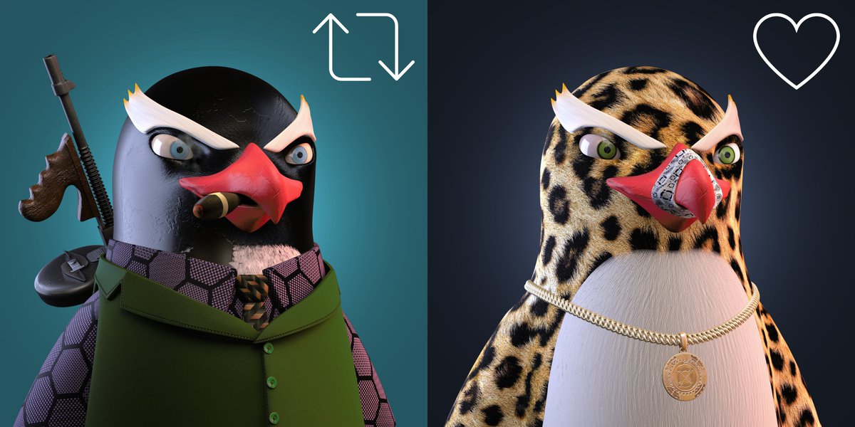 AngryPenguins_'s tweet photo. Which one is you favorite ? ⚡

RT for Mobster Penguin 🔫 
Like for Fancy Elrond Leopard 💎 https://t.co/QdxRfumley