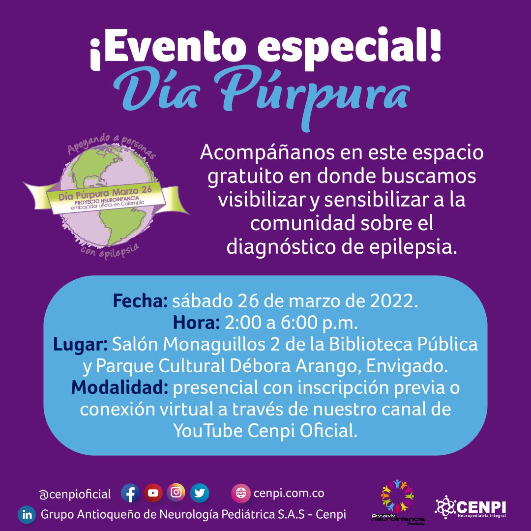 cenpioficial's tweet photo. Te invitamos a participar de este gran evento en donde contaremos con la presencia de neurólogos pediatras expertos en temas de epilepsia, además de diferentes testimonios de personas y familias que viven con este diagnóstico.

💜💜Link para inscribirte: https://t.co/vBrKhso7pP https://t.co/pc2bYo6Epo