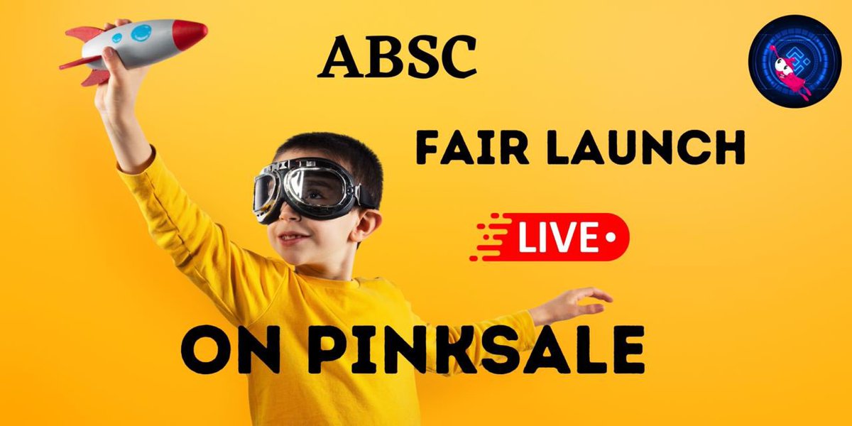 Abstinenceio's tweet photo. #ABSC-Abstinence Token
Fair Launch on PinkSale
Is LIVE
Join Fair Launch:https://t.co/ffaIWvFGpe
Telegram:https://t.co/jNA9uYbUsF…
Website:https://t.co/pqJssB1UrC 
 #abstinencetoken #passiveincome #income #Cryptos #BinanceSmartChain #NFTGiveaway #presaletoken #100xgem https://t.co/cQ8HqyPVuY