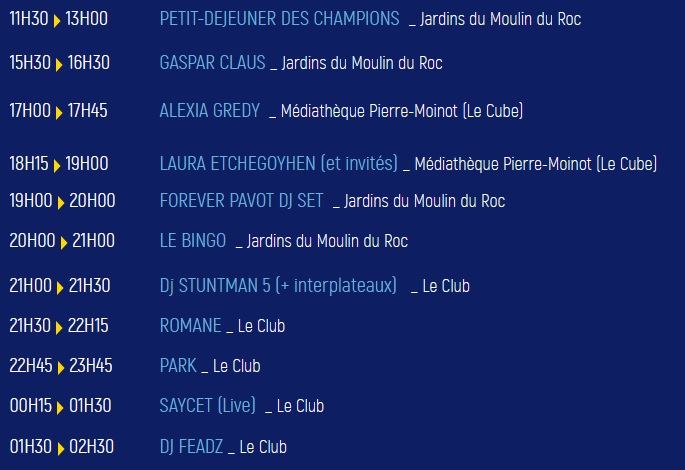 Festival <a href="/NouvellesScnesN/">Festival_Nouvelles_Scènes_Niort</a> #Niort : Voici le programme de ce samedi 19 mars 🎶

Plus d'infos ici ➡ sortiraniort.fr/evenements/fes…