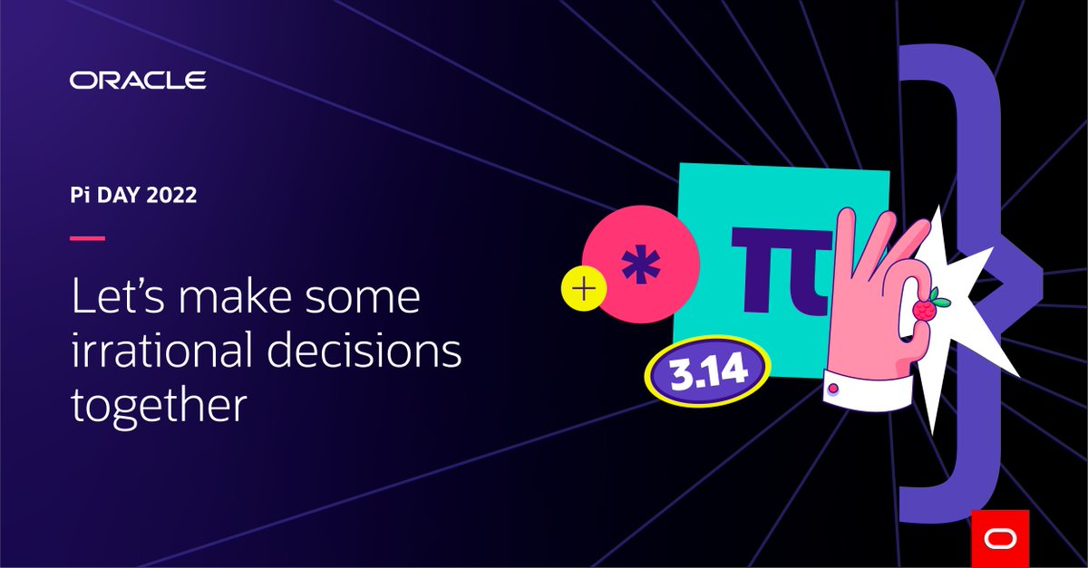 oracledevcomm's tweet photo. It's Pi Day! Let's do it! Click the link below to participate!
#oci #ocidev #oracledev #devrel #oraclecloud #piday #pi
https://t.co/yBp0R1uzYR https://t.co/x9LGUsylav