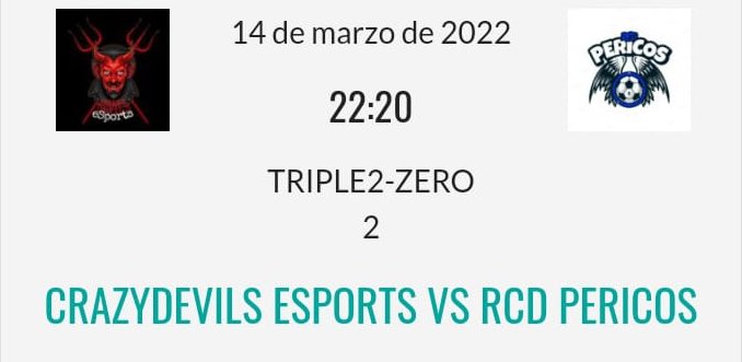 Hoy primera jornada contra <a href="/CRAZYDEVILS_ESP/">CRAZY DEVILS ESPORTS</a> en la <a href="/LigaZero1/">Liga Zero</a>
