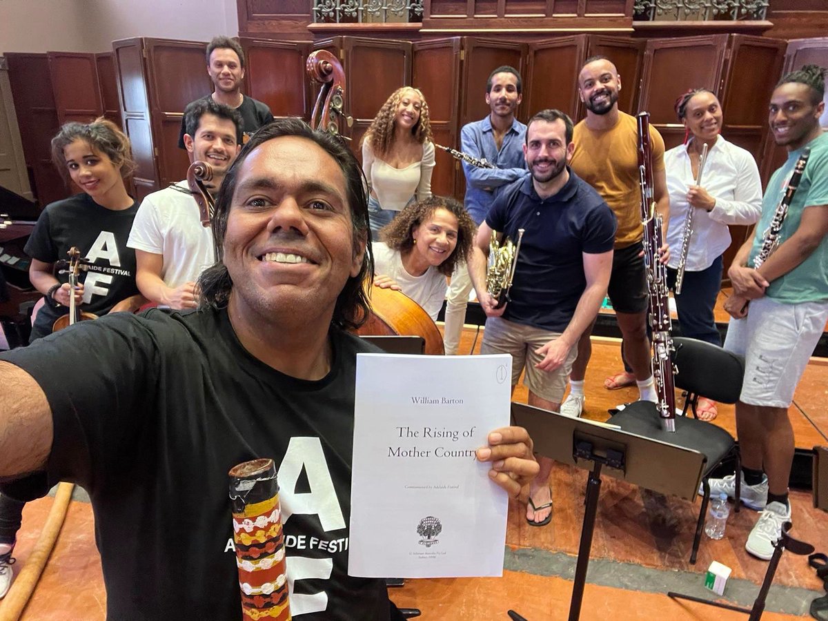 We’re having an incredible time down under preparing for our concerts and outreach as part of <a href="/adelaidefest/">Adelaide Festival</a>! Here’s a picture from the end of Sunday’s rehearsal with world-renowned didgeridoo player and composer William Barton - it’s sounding amazing!