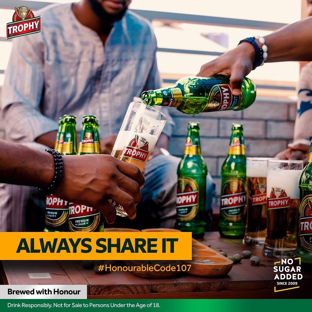 TrophyLager's tweet photo. #HonourableCode 107.
Here you go, Honourable - The 2 golden rules when enjoying your bottles of Trophy.
#PassItOn by sharing these “commandments” to an Honourable who needs to see them.
#FromOneHonourableToAnother https://t.co/wbm03C4HTS