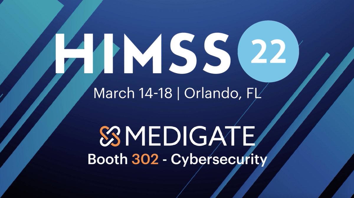 MMedigate's tweet photo. This week, @MedigateLtd is in Orlando for #HIMSS22. Find us at Booth #302 and discover how we empower you to lower your risk so you can transform security from a cost center into a strategic advantage. https://t.co/gT35WBRbCU https://t.co/rttr91DWyH