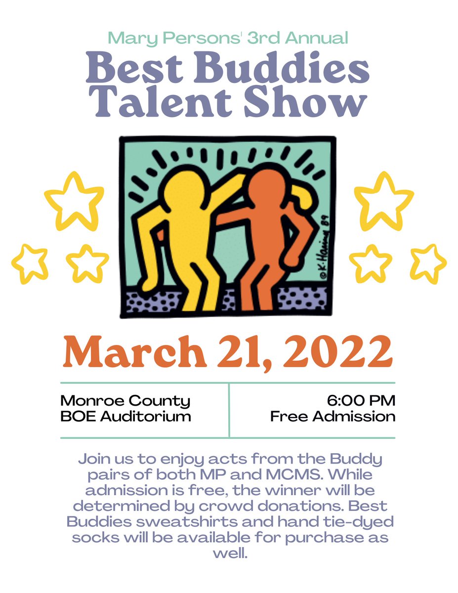 marypersonsbb's tweet photo. The Best Buddies Talent Show is a week away! Be there!! https://t.co/hl0hxElNwU