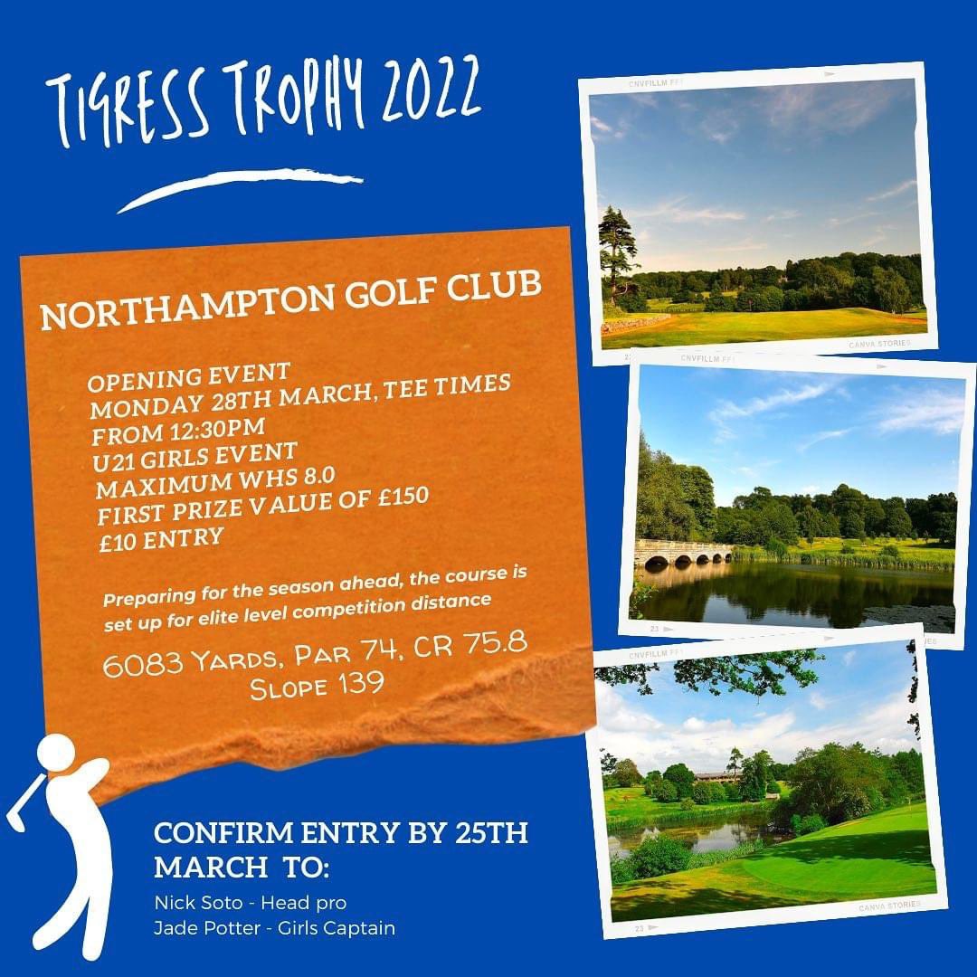 lauren_taylor94's tweet photo. Calling all under 21’s girl golfers 🚨New event 28th March at @NorthamptonGC ⛳️ https://t.co/6HiGrQevRE