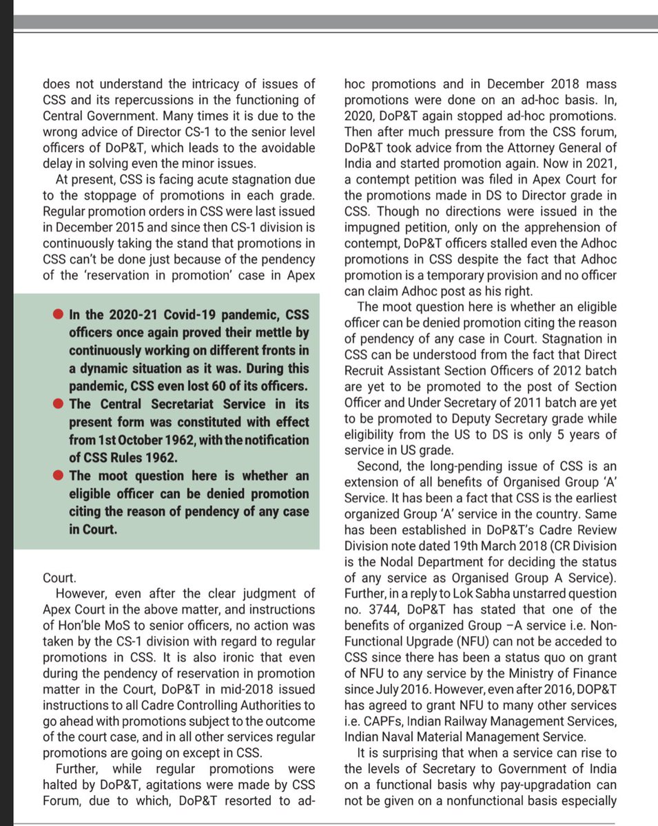 CSSforum_'s tweet photo. Regular promotions in CSS Cadre: An unending saga of obstructions  
DOPT Inaction might have embarrassed @DrJitendraSingh 
Download E-Magazine
https://t.co/3HCXvlI3BQ 
 @PMOIndia @IndianMandarin @DoptSecretary @DoPTGoI @IndianMandarin @journo_jitendra @narendramodi https://t.co/8NBjNbfuGt