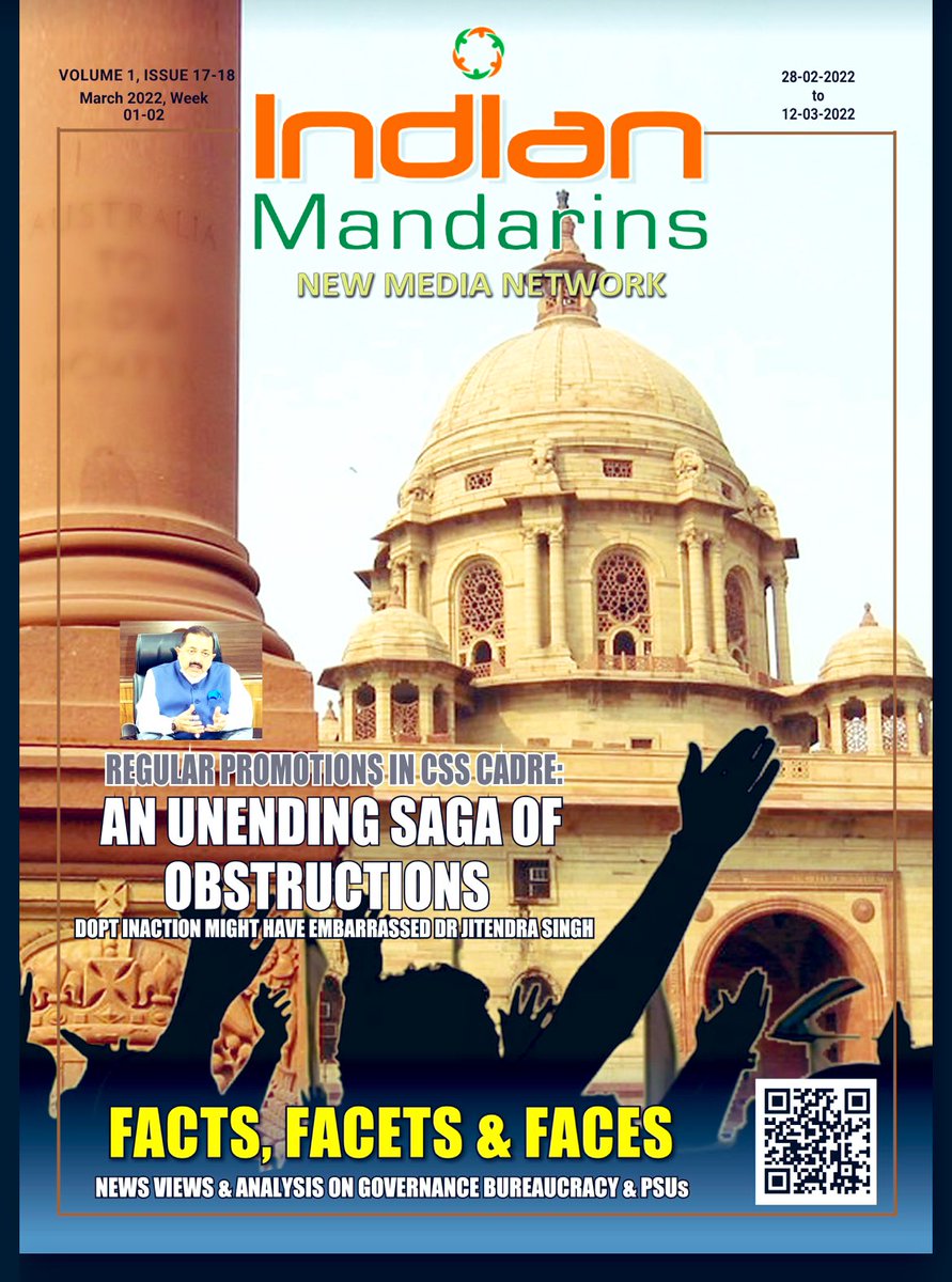 CSSforum_'s tweet photo. Regular promotions in CSS Cadre: An unending saga of obstructions  
DOPT Inaction might have embarrassed @DrJitendraSingh 
Download E-Magazine
https://t.co/3HCXvlI3BQ 
 @PMOIndia @IndianMandarin @DoptSecretary @DoPTGoI @IndianMandarin @journo_jitendra @narendramodi https://t.co/8NBjNbfuGt