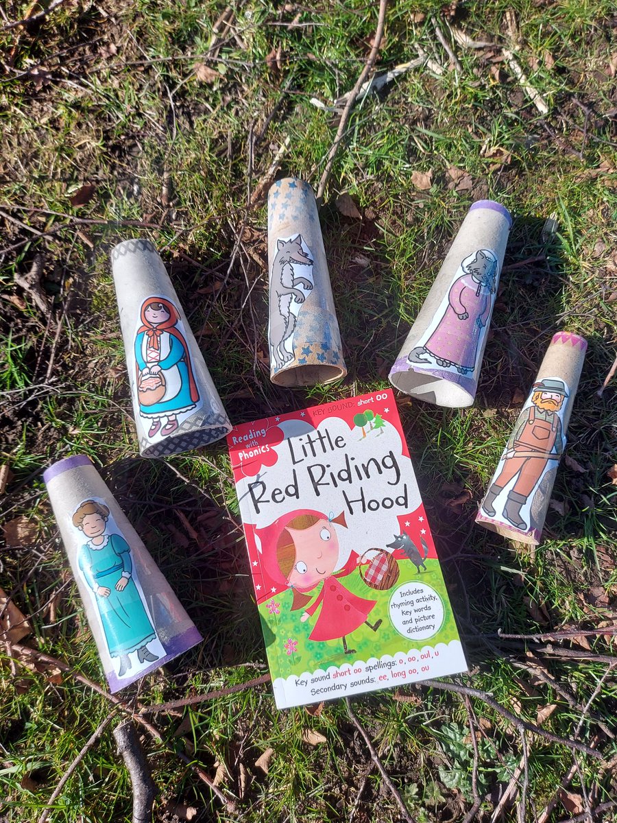 stjosephskly's tweet image. Another Traditional tale in the woods today for Reception - Little Red Riding Hood - followed by a spot of muddy wolf painting in the sunshine. #ElderClass #MapleClass #EyfsRocks