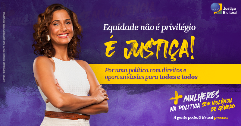 TSEjusbr's tweet photo. #ParticipaMulher: seja candidata, encoraje uma mulher a se candidatar 🚺 #MaisMulheresnaPolíticae sem violência de gênero. A gente pode. O Brasil precisa! https://t.co/1m34nNIKAm