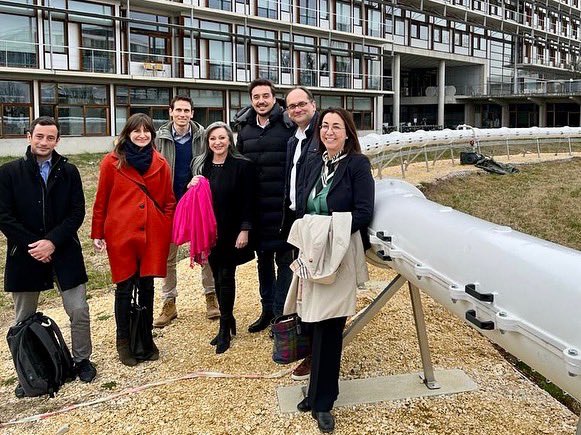 nuriagorrite's tweet photo. Vaud terre d’innovation! Notre reconnaissance à l’équipe de #swisspod  emmenée par le professeur Marc Gruber, @denis.tudor et Cyril Dénéreaz pour la visite du centre de technologie #hyperloop à l’#epfl. La mobilité du futur est déjà en marche. https://t.co/BDkLWK2uGz