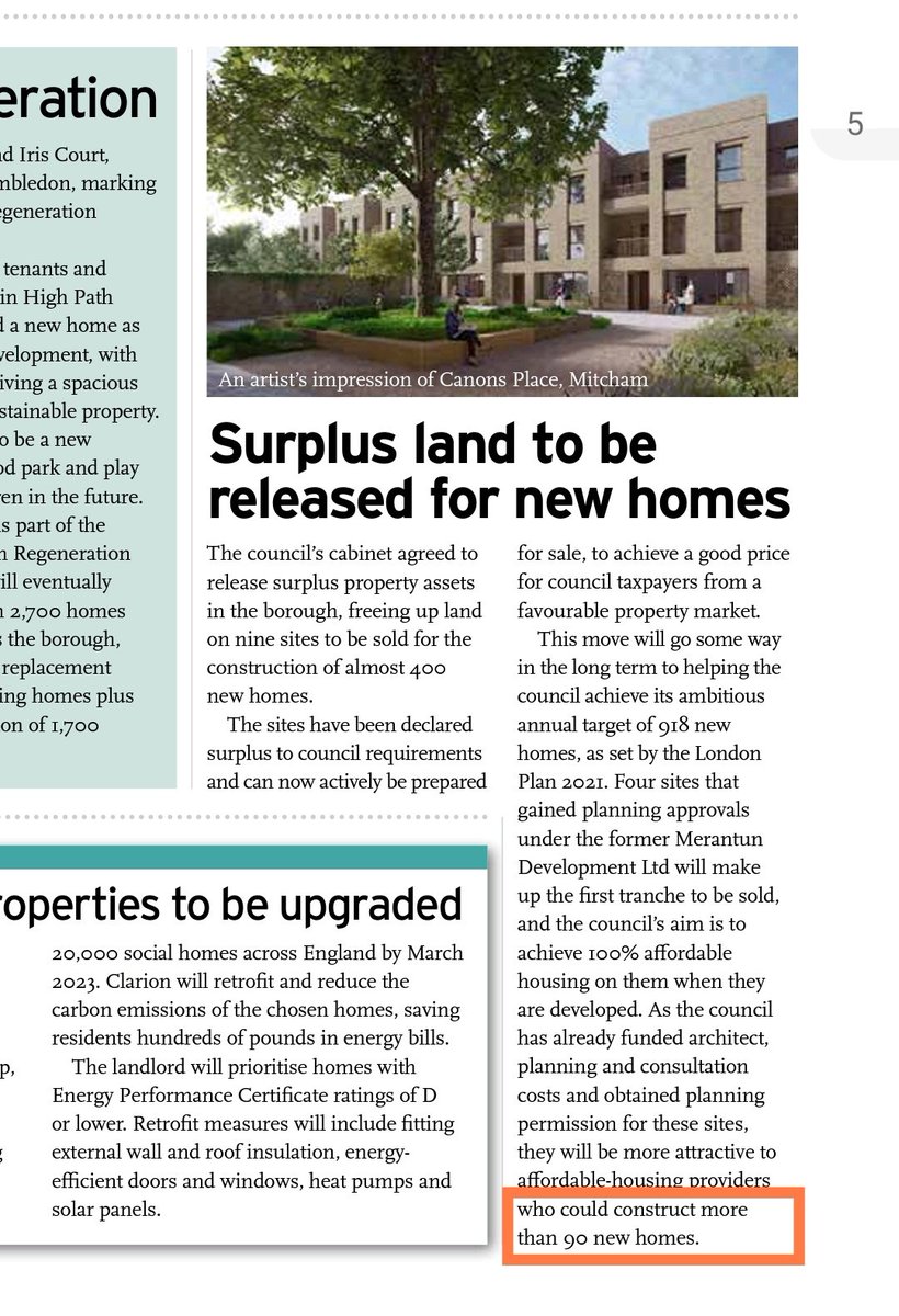 MarkGale's tweet photo. The number of flats in the #MerantunDevelopmentLtd is still fluid, not sure they recall the correct number now
6 Dec 2021 Cabinet Meeting 112🏠??
9 Feb 2022 Election Leaflet 100🏠??
14 Mar 2022 MyMerton 90🏠??
16 Jun 2020 Actual planning permission 93🏠!
https://t.co/iLdc6keFUg https://t.co/clmAcQwuVX