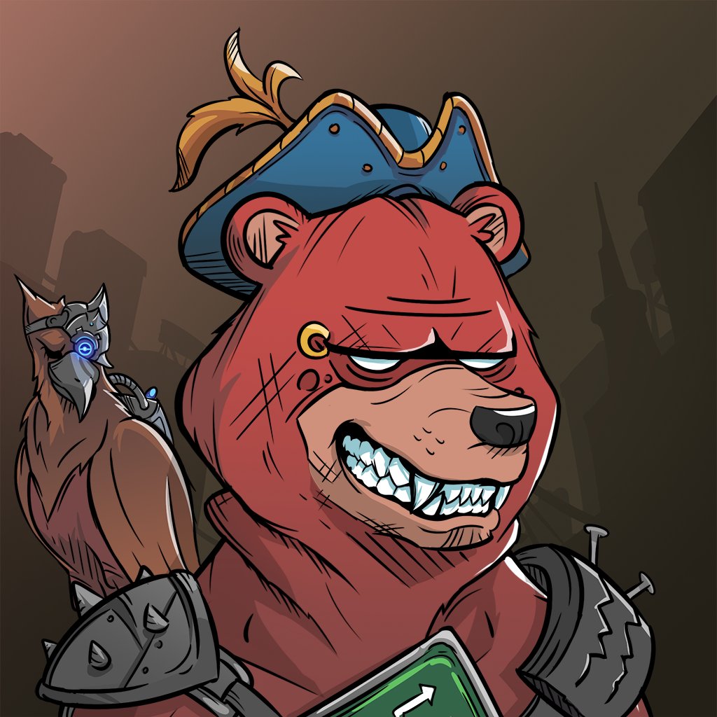 MrFiskur's tweet photo. Won a free nft in a giveaway from @koolk123456 and @BearSyndicate, and they for sure delivered! Love the pirate-bear art! xD https://t.co/rSGtRr31id