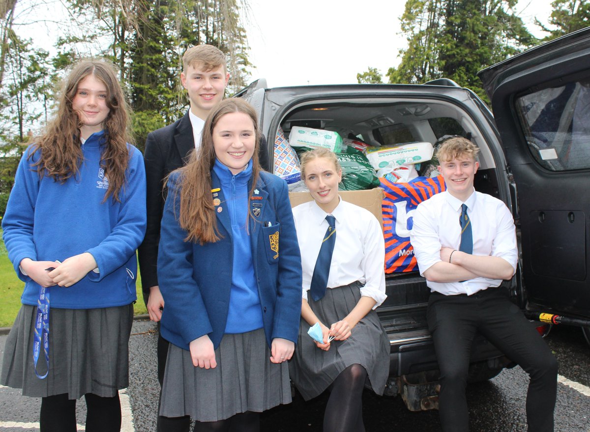 belfasthighsch1's tweet photo. We would like to thank all of our pupils, parents and staff for their amazing generosity to our Ukrainian Sunflower Appeal. Two separate journeys had to be made to StopCar in Mallusk due to the quantity of items donated. We have also sent a donation of £3,010 to the British Red https://t.co/FuECg9IWSG