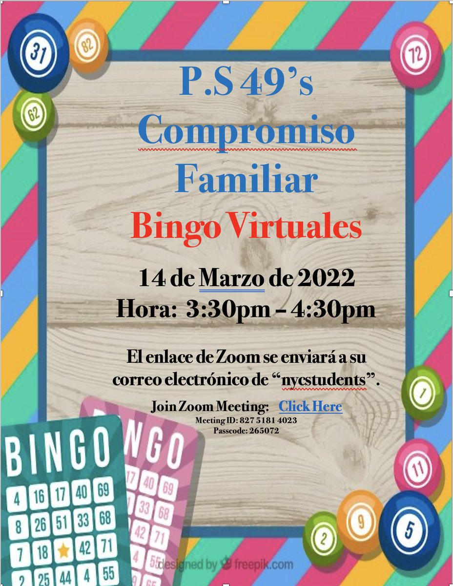 Today we are hosting a Virtual Bingo this afternoon for our community. Join us from 3:30pm - 4:30pm today!