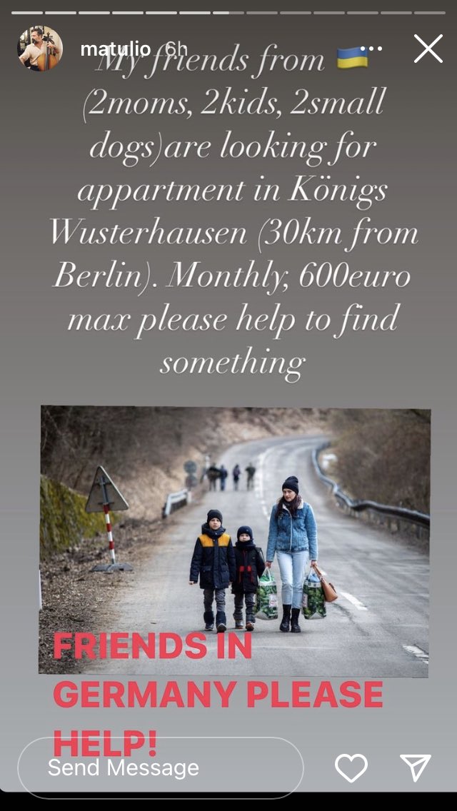 joyceykao's tweet photo. Friend of mine is looking for a little help to find #housing in #Germany near #Berlin. If anyone has connections in Königs Wusterhausen and can help, let me know.

#HelpUkraine #Apartment https://t.co/SKqhnci21K