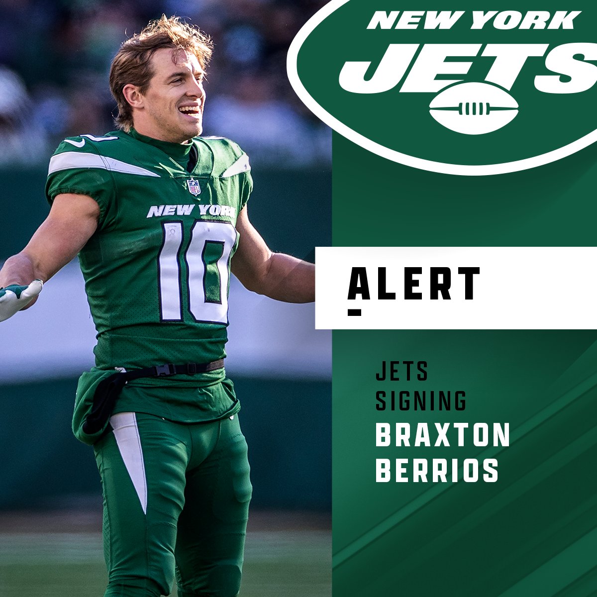 NFL on X: 'Jets, WR Braxton Berrios agree to two-year, $12M deal. (via  @MikeGiardi)  / X