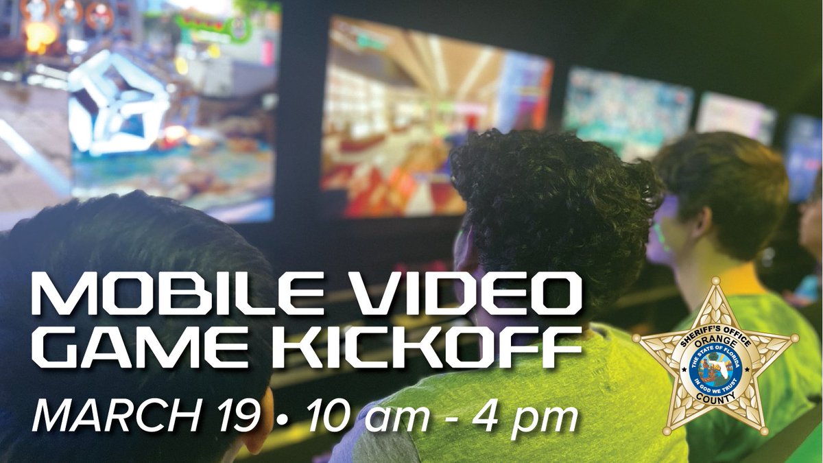 OrangeCoSheriff's tweet photo. GOT GAME? 🎮 Come experience our NEW Mobile Video Game Theater! Kickoff is TOMORROW at 2500 W. Colonial Dr, w/ free food from @MissionBBQ.
We've got @PlayStation 5, @Xbox Series X, @NintendoAmerica Switch, VR & all the latest games!
#Gaming #FirstinFlorida #CommunityEngagement https://t.co/LlflzurJOE
