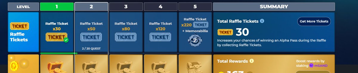 Susannerasa's tweet photo. @TheSandboxGame I just participated in the daily #SandboxAlphaS2Contest for a chance to earn up to 1,000 $SAND! Starting March 14 -  Show your Raffle Tickets. Check out my screenshot below! 👇 #SandboxAlphaS2 https://t.co/BUVlAZBck6
