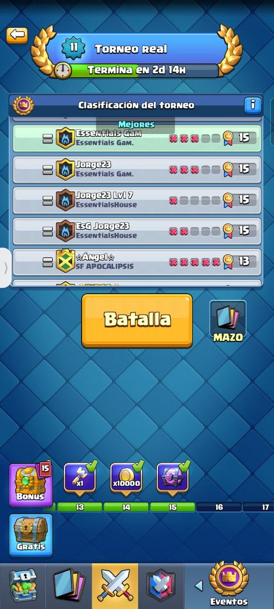 Vamos en 15 victorias, actualizo en las 18