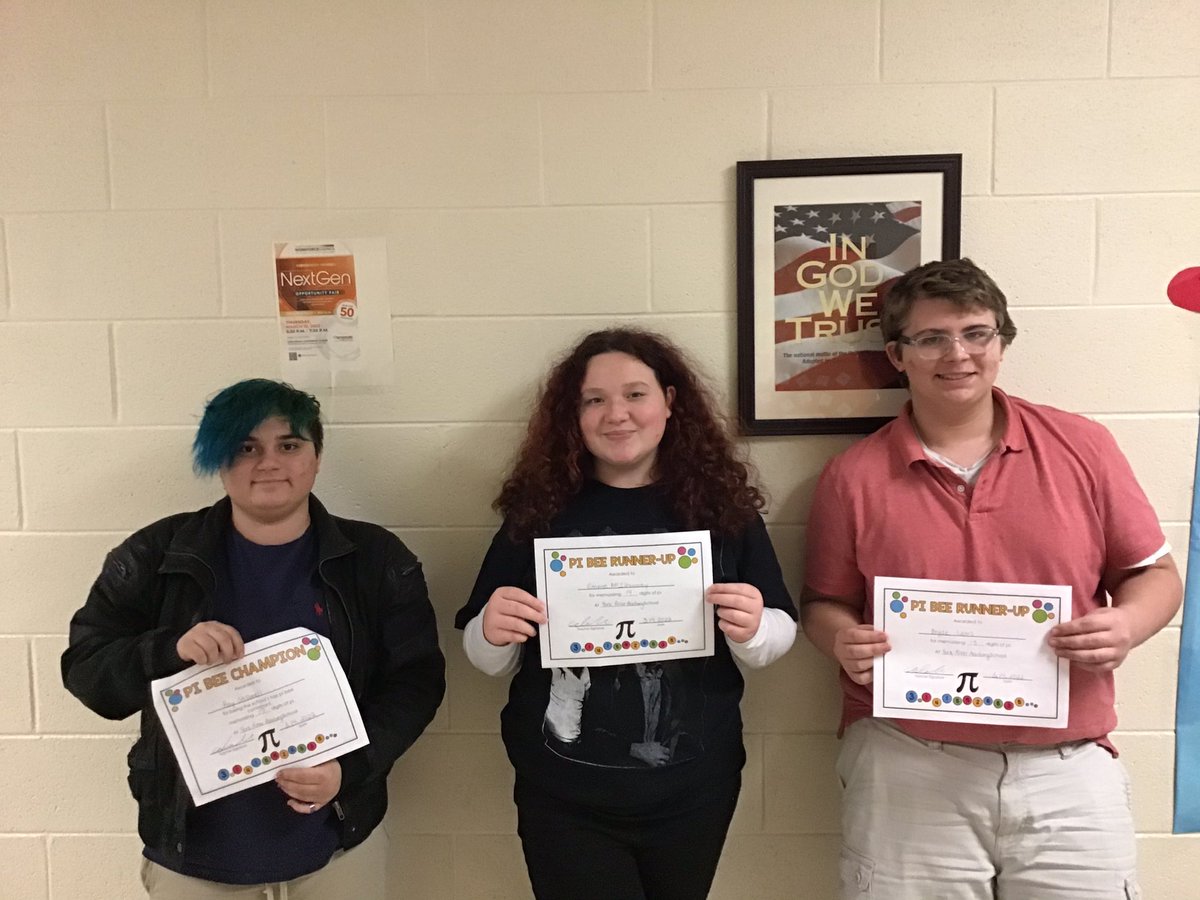 Congratulations to YRA’s 1st Annual Pi Bee winner Ray Stillwell and to the runners’ up Emme McIlhinney and Bryce Laws! Happy Pi Day!